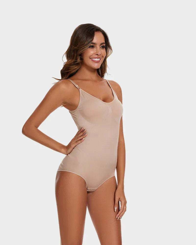 Figurformender Body — Power-Mesh, bügelloser BH