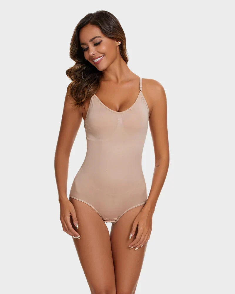 Figurformender Body — Power-Mesh, bügelloser BH