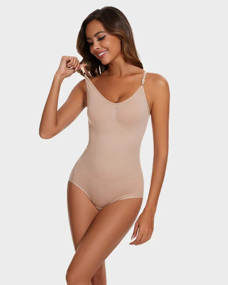 Figurformender Body — Power-Mesh, bügelloser BH