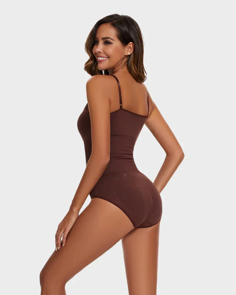 Figurformender Body — Power-Mesh, bügelloser BH
