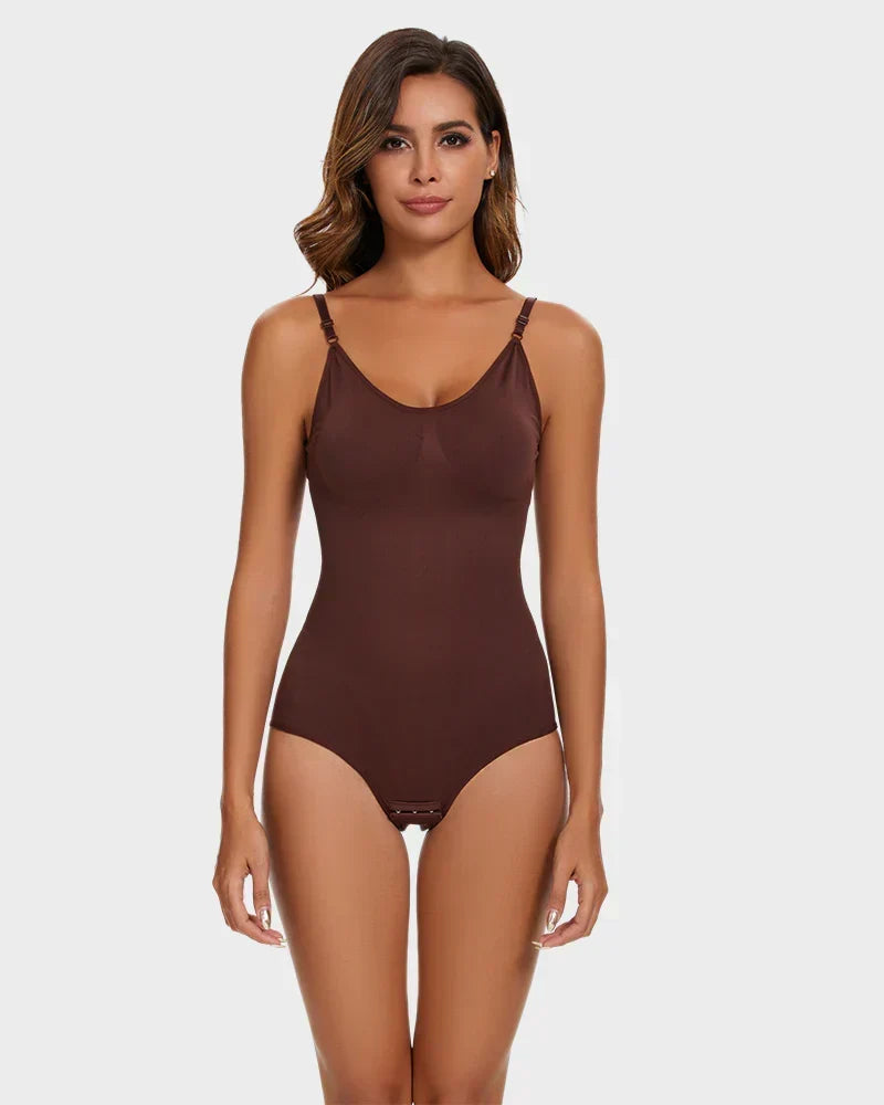 Figurformender Body — Power-Mesh, bügelloser BH