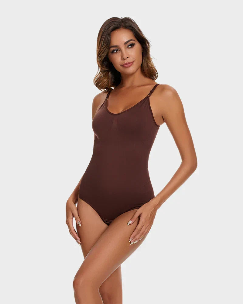 Figurformender Body — Power-Mesh, bügelloser BH