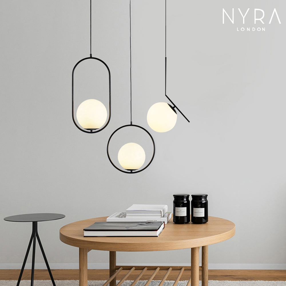 LumoSphere Opal Glass Diffuser Pendant Light For Living Spaces