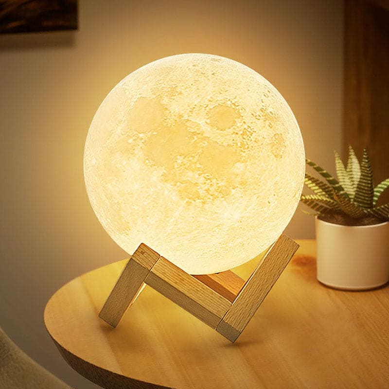 Selene Glow Moon Shaped LED Bedside Lamp For Warm Night Light