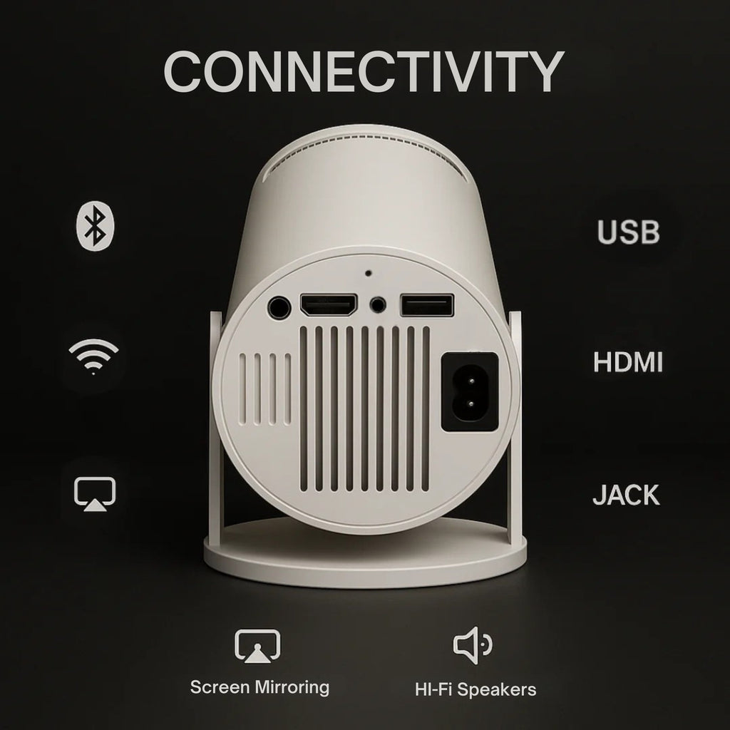 Smart Projector Portable Mini With Built In Streaming Apps For Home Cinema