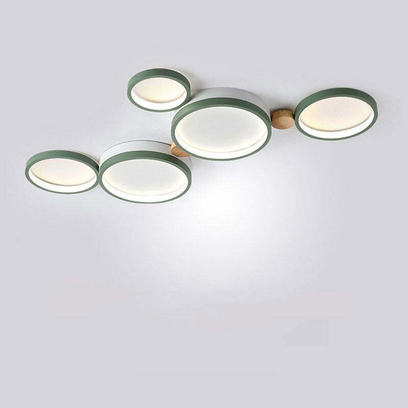 Plafonnier en métal blanc et gris NovaLumen — Design contemporain