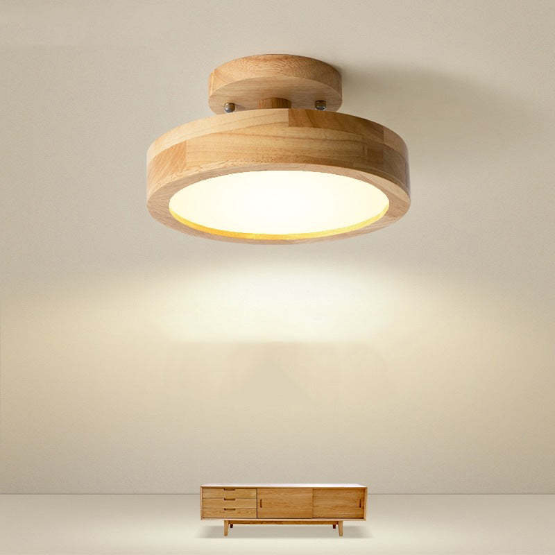 LED-taklampa från QuinnGlow - modern design i trä och akryl