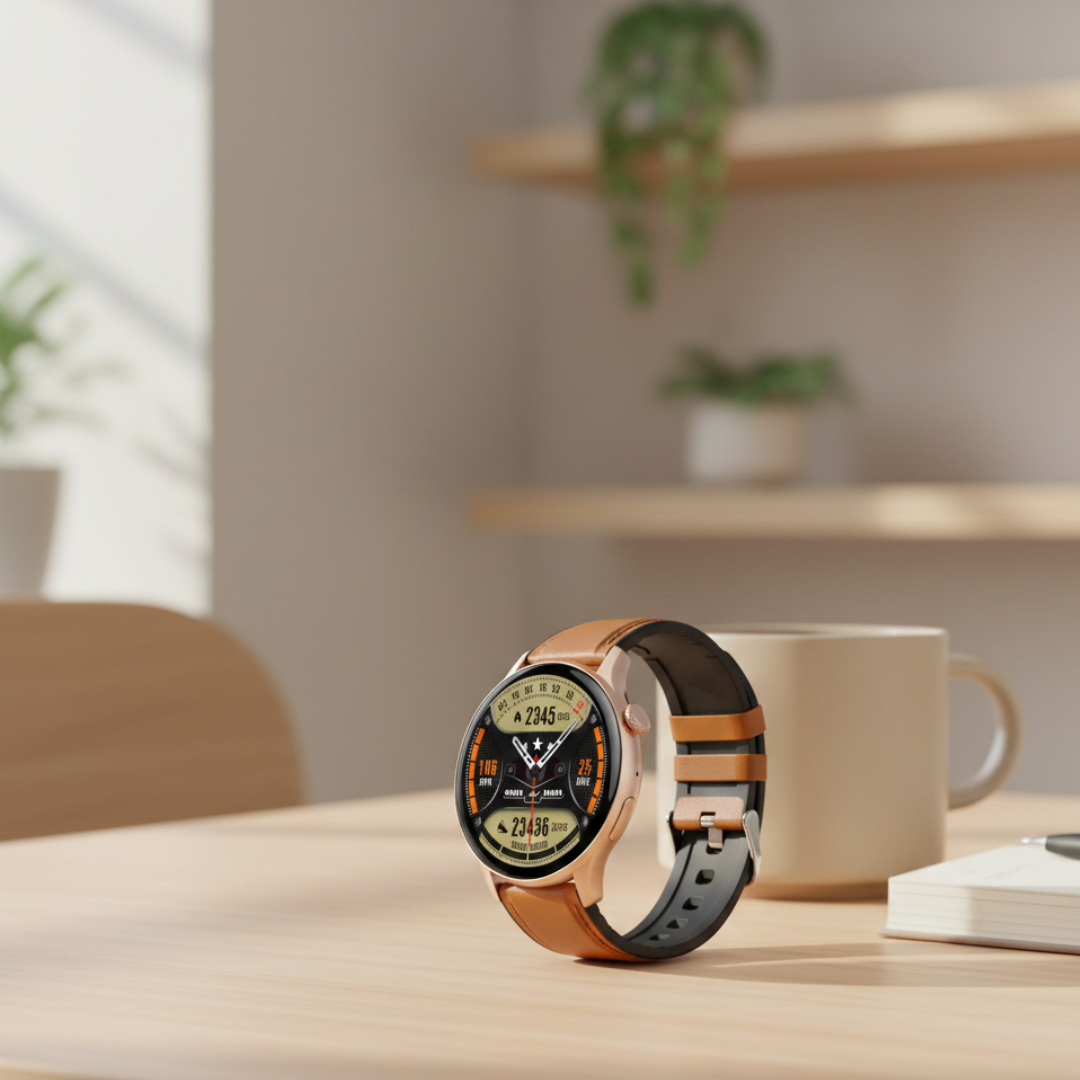 Wodoodporny damski smartwatch AMOLED — funkcja rozmów przez Bluetooth