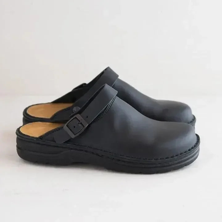 شبشب إيلونيد الجلدي الطبي للرجال — بحزام قابل للتعديل