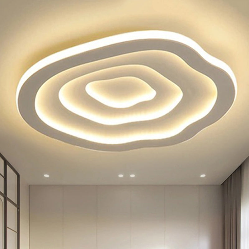 AureliaWave Wavy Acrylic Ceiling Fixture — Warm White LED Bulbs