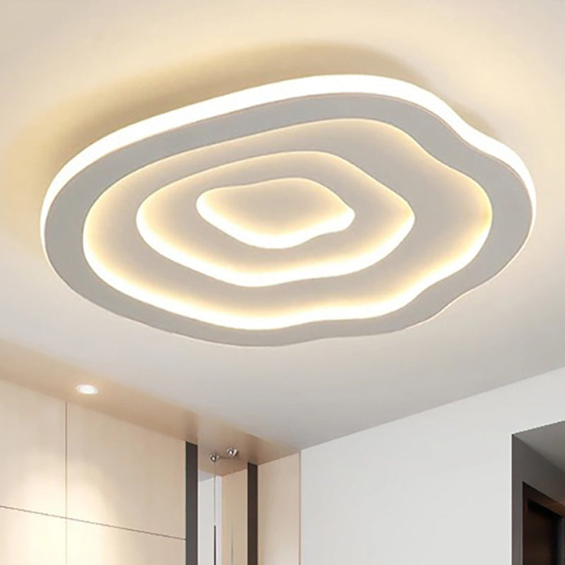 AureliaWave Wavy Acrylic Ceiling Fixture — Warm White LED Bulbs
