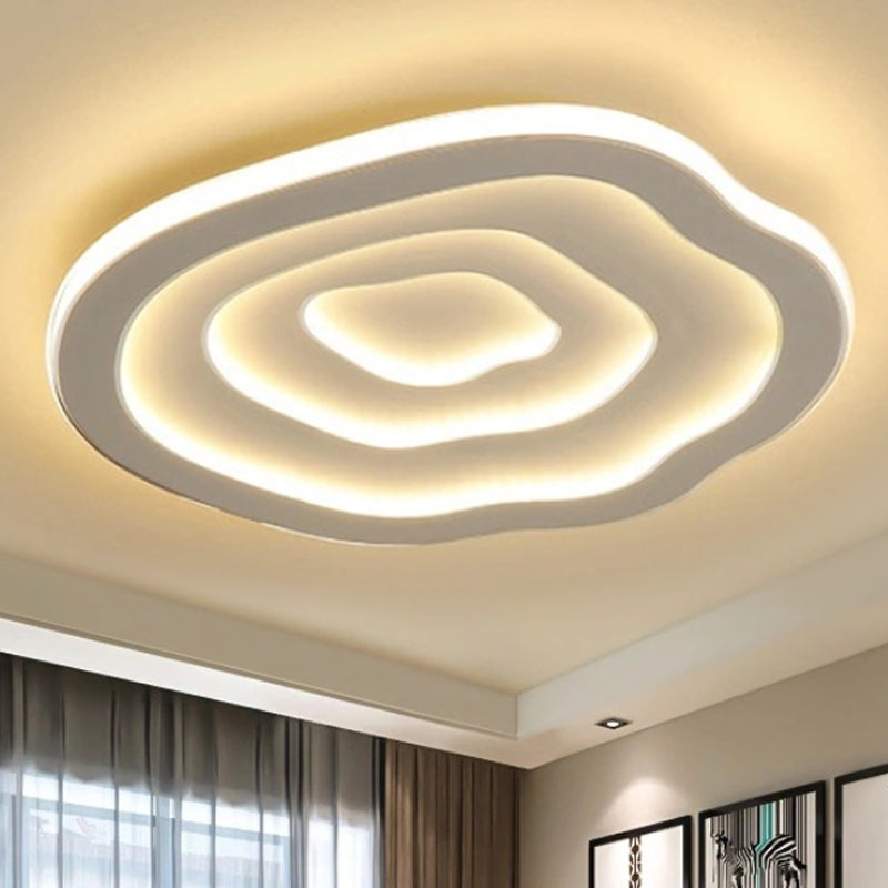 AureliaWave Wavy Acrylic Ceiling Fixture — Warm White LED Bulbs