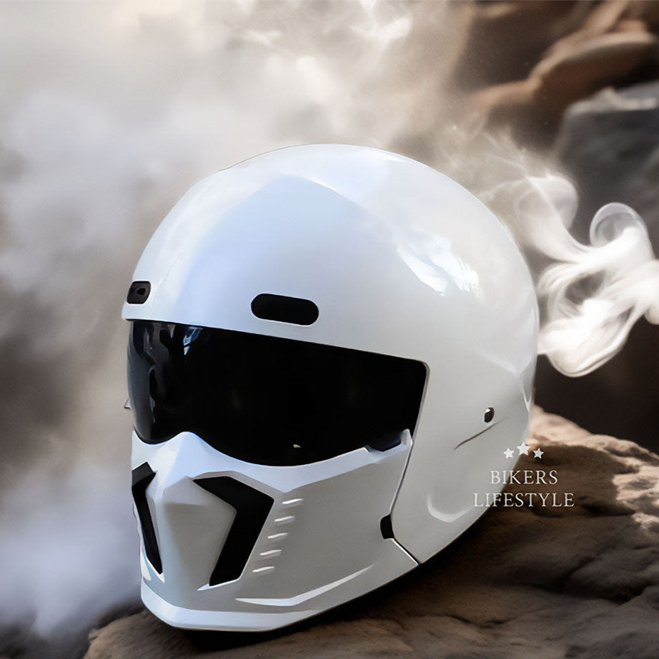 Cască retro de stradă Retro Pilot — omologată DOT și ECE, cu căptușeală căptușită