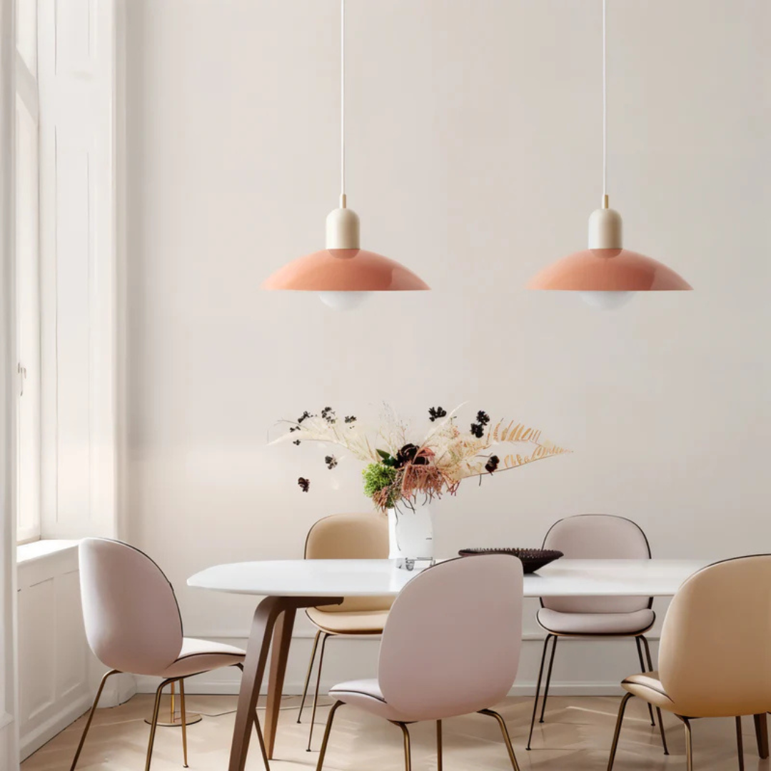 Asteria Macaron Minimal Bauhaus Style Pendant Light For Dining Rooms
