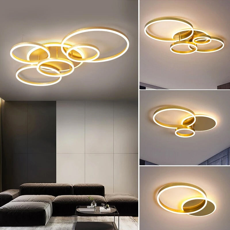 Krogvold taklampa — svävande ringdesign med LED