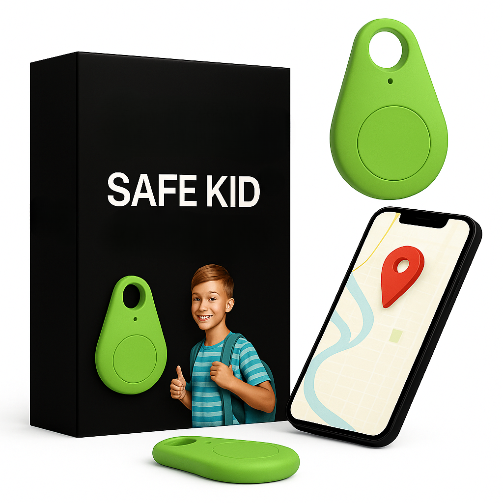 Localizzatore GPS per bambini KidiSafe — impermeabile IP67, posizione in tempo reale e SOS