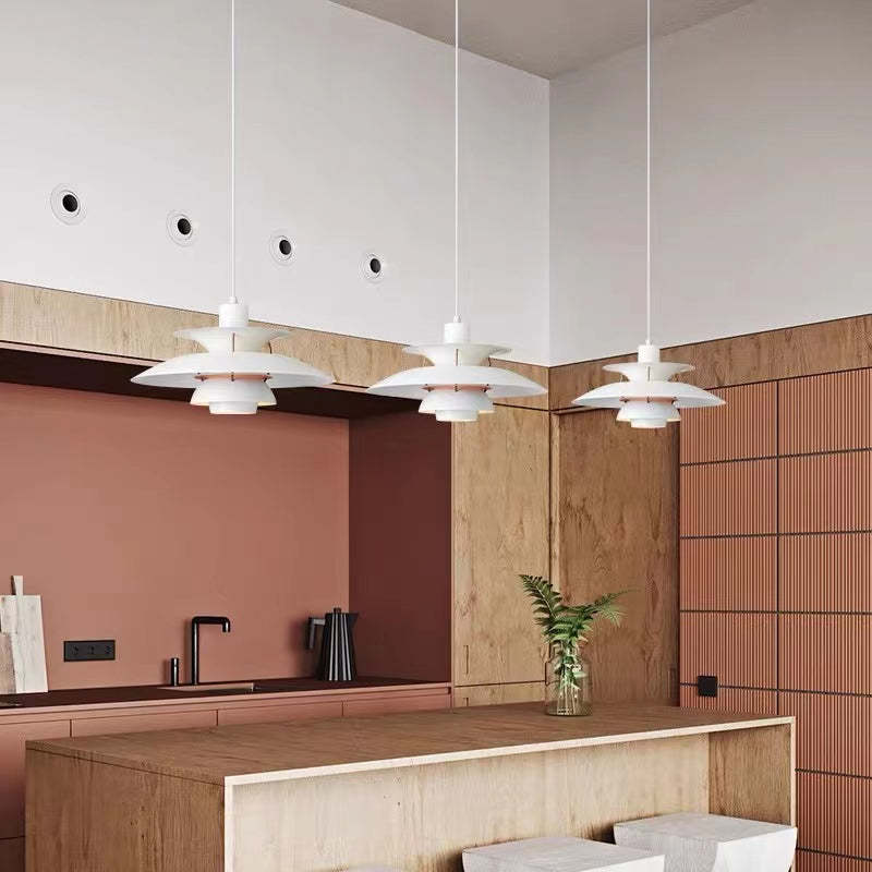 Morandi modern LED-hänglampa — färgglad skärm
