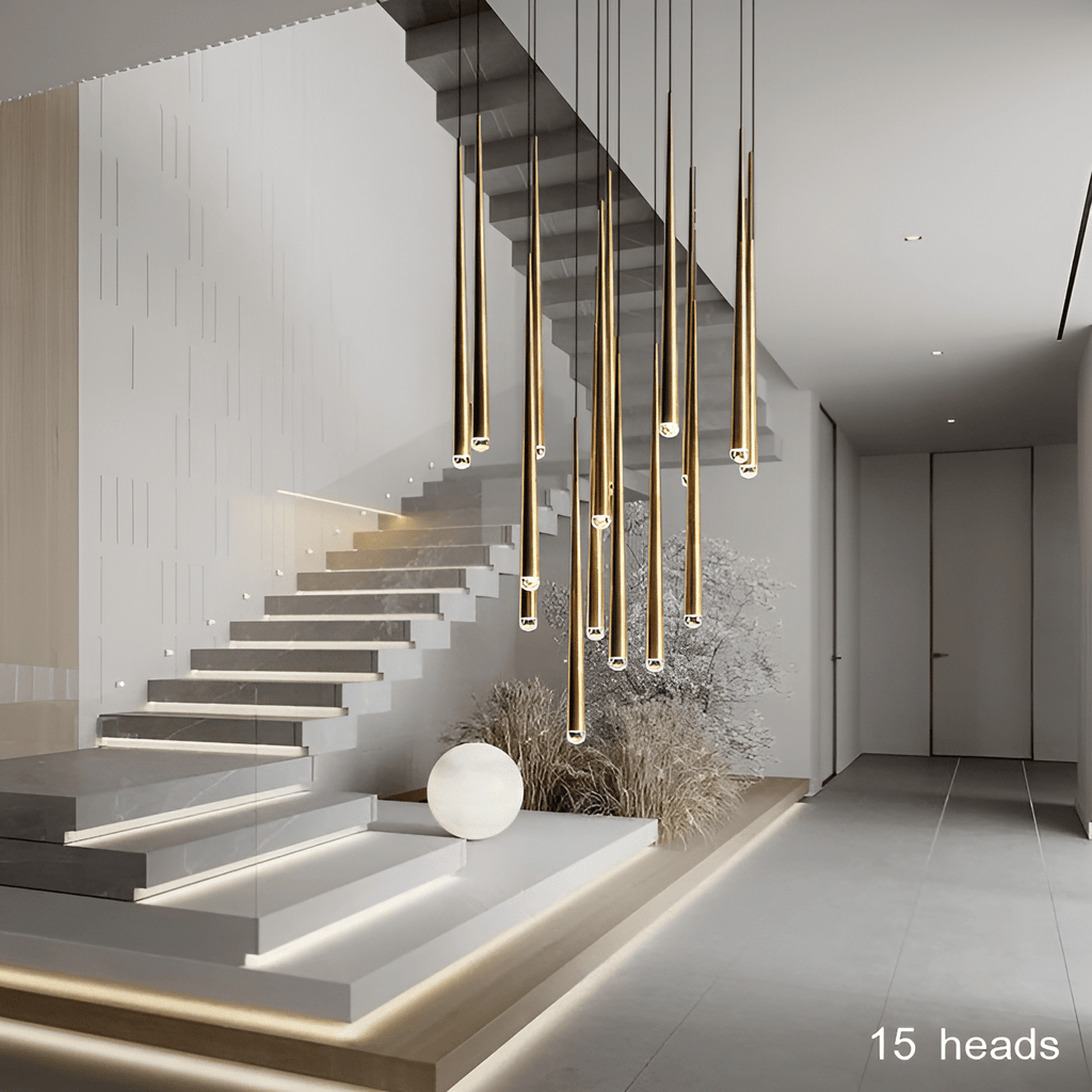 Lustră suspendată modernă Jules — elegantă, cu cristale în formă de lumânări