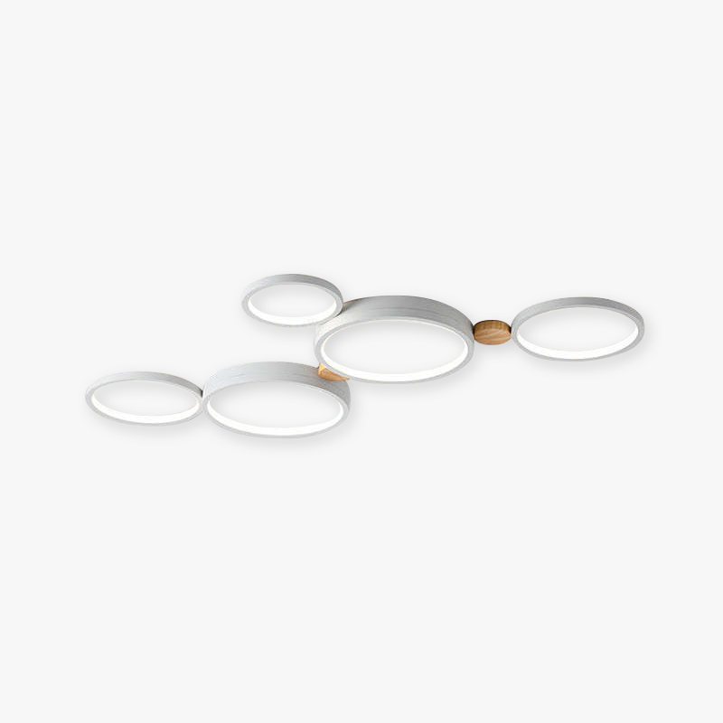 Plafonnier en métal blanc et gris NovaLumen — Design contemporain