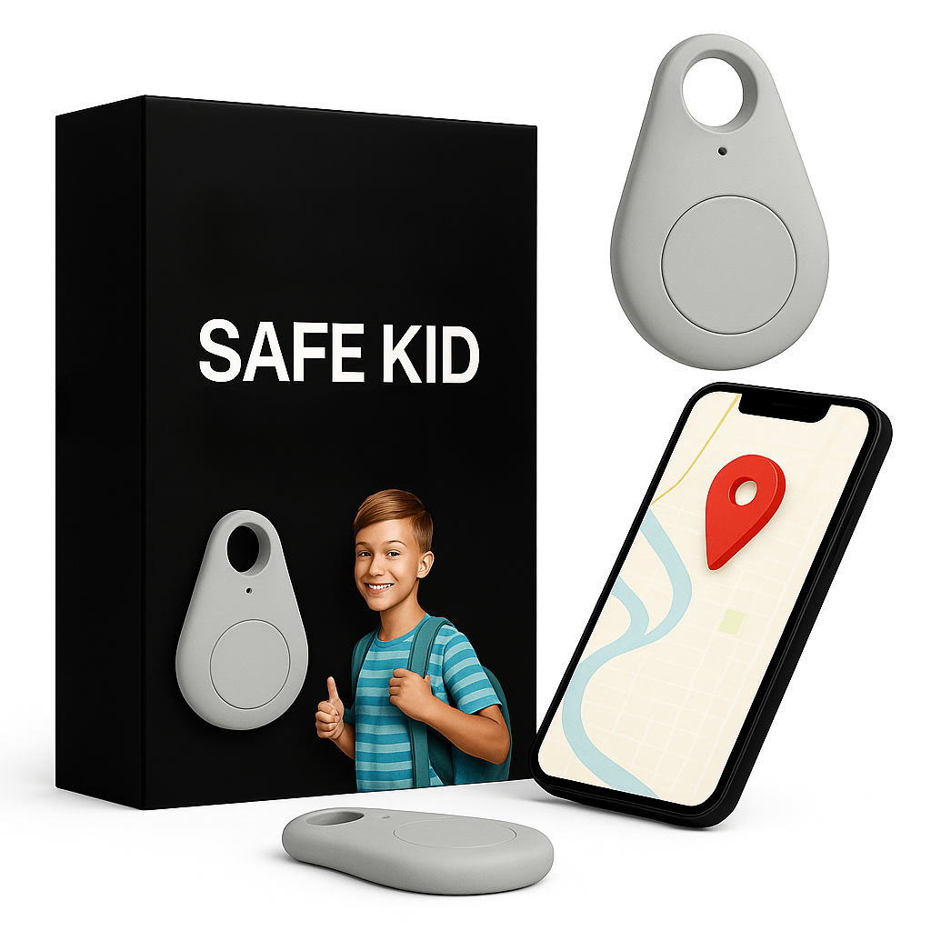 Localizzatore GPS per bambini KidiSafe — impermeabile IP67, posizione in tempo reale e SOS
