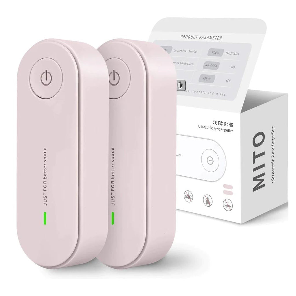 Lot de 2 répulsifs à moustiques à ultrasons — Dispositifs électroniques anti-insectes à brancher