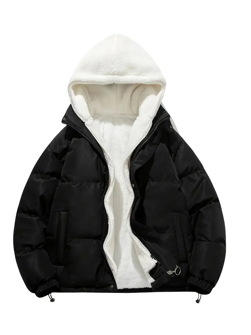 Chaqueta de invierno con capucha Eagle Cozy de forro polar — Ropa de abrigo cálida