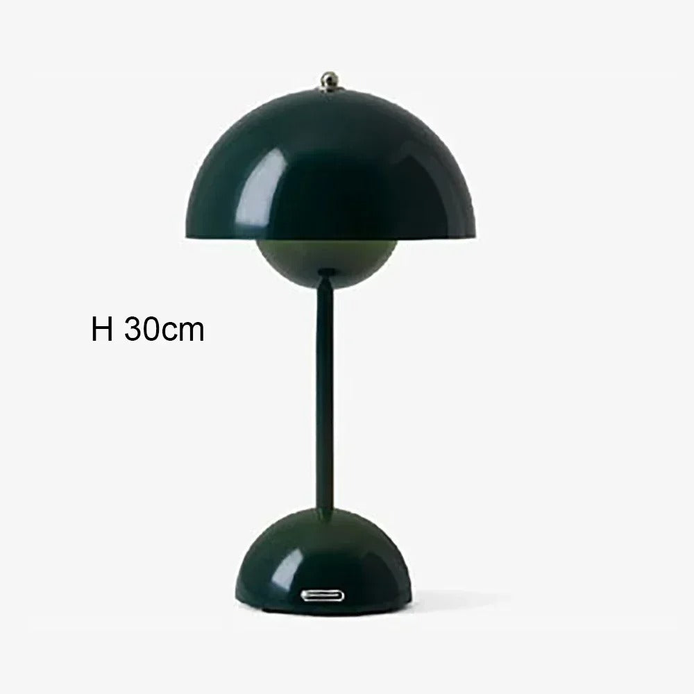 Lampe de table nordique en forme de champignon avec LED — Éclairage sans fil rechargeable