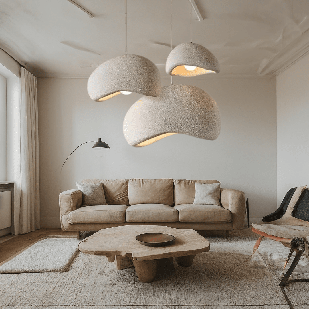 Żyrandol Boho Wasabi — wyrazista lampa sufitowa w stylu wabi-sabi