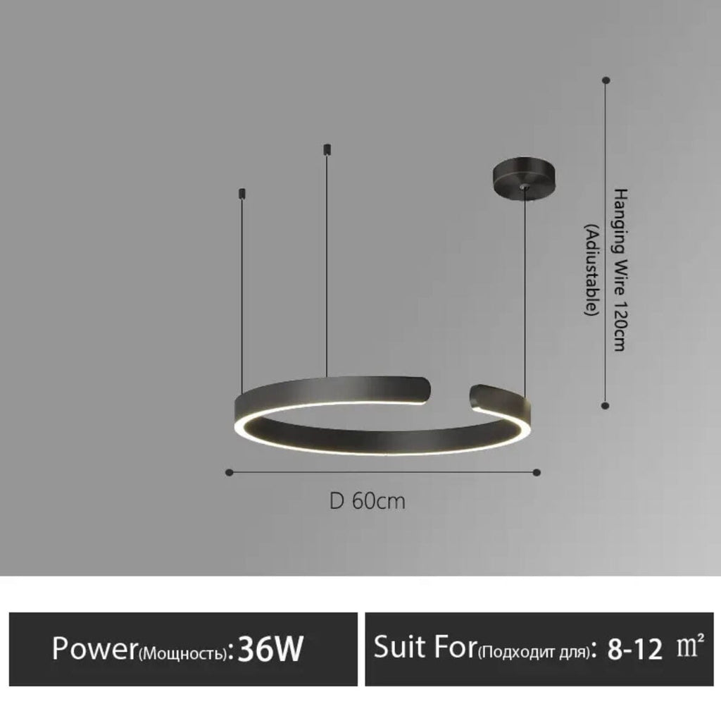 Liora Nordic Ring Chandelier With Elegant Modern Lighting