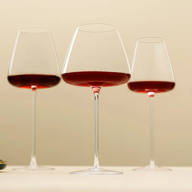 Handgemaakte kristallen wijn- en champagneglazen — sets van 2, 4 en 6, 4 maten