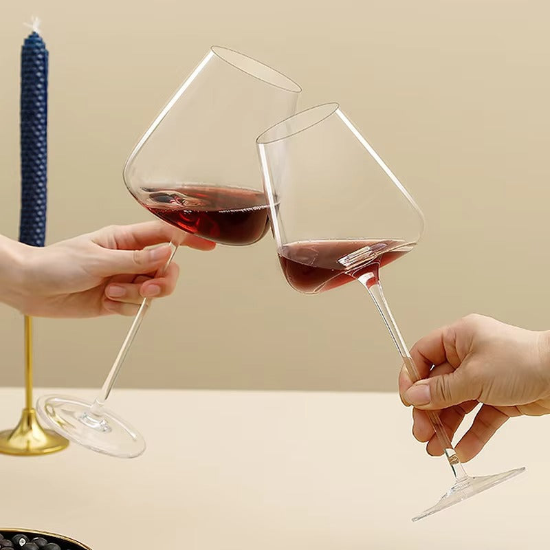 Handgemaakte kristallen wijn- en champagneglazen — sets van 2, 4 en 6, 4 maten