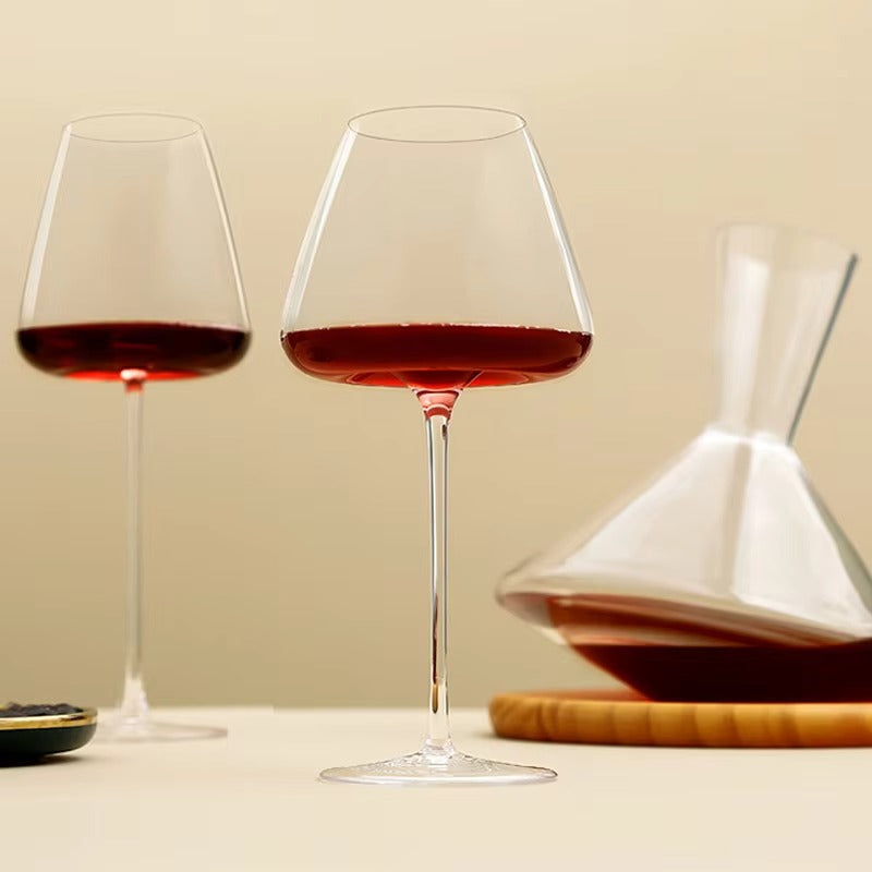 Handgemaakte kristallen wijn- en champagneglazen — sets van 2, 4 en 6, 4 maten