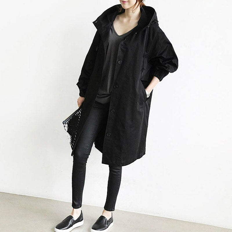 EleganCoat Women's Long Trench Coat Jacket — Stylish Fall Layer