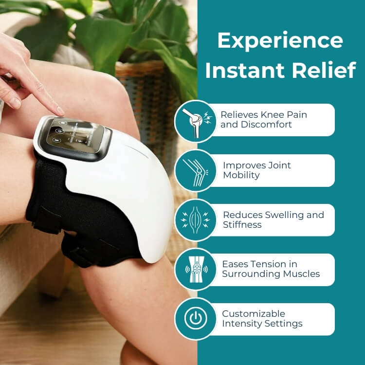 NovaKnee Trio Knie-Linderungsgerät mit Rotlicht, Wärme und Massage