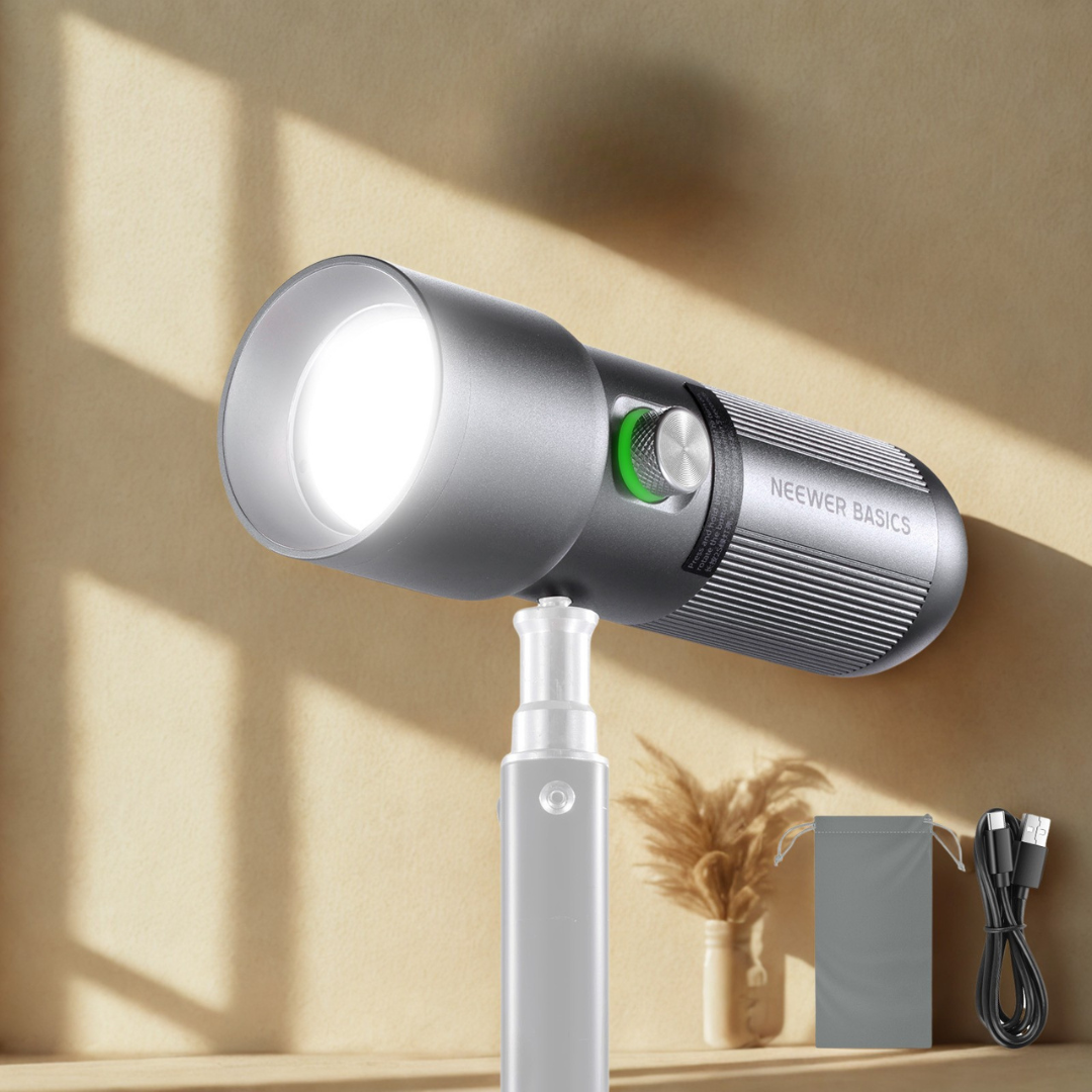 Φωτιστικό φωτογραφίας RGB — Φορητό πάνελ LED 10 Watt, διεπαφή με ένα κουμπί