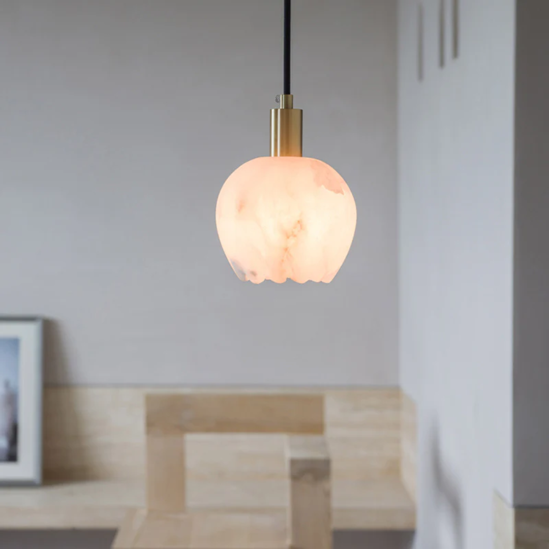 Solara Alabaster Pendant Lamp For Dining And Living Areas
