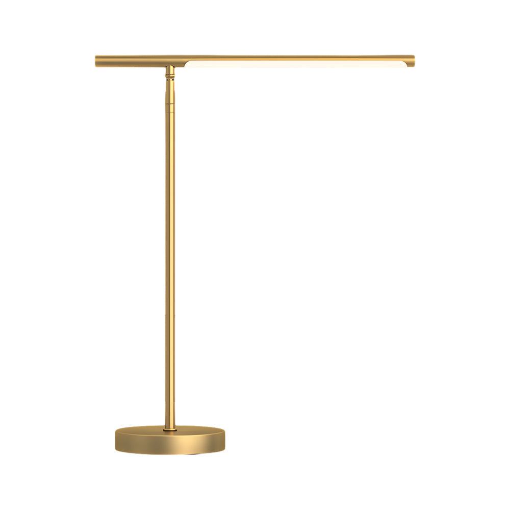 Lampada da scrivania lineare in ottone e rame con LED - Direzione della luce regolabile