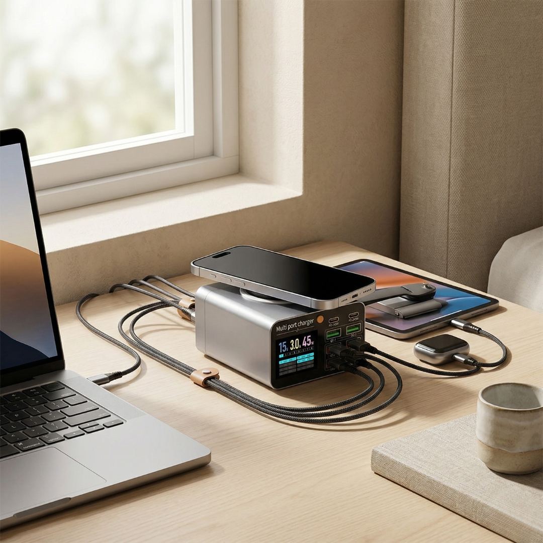 Multi-Port USB Charging Station — Power Delivery & Quick Charge 3.0
