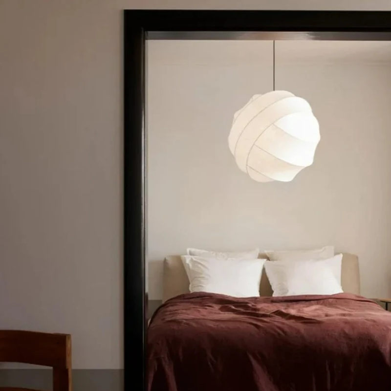 Kirrea Wabi Sabi LED Silk Globe Pendant Light For Dining