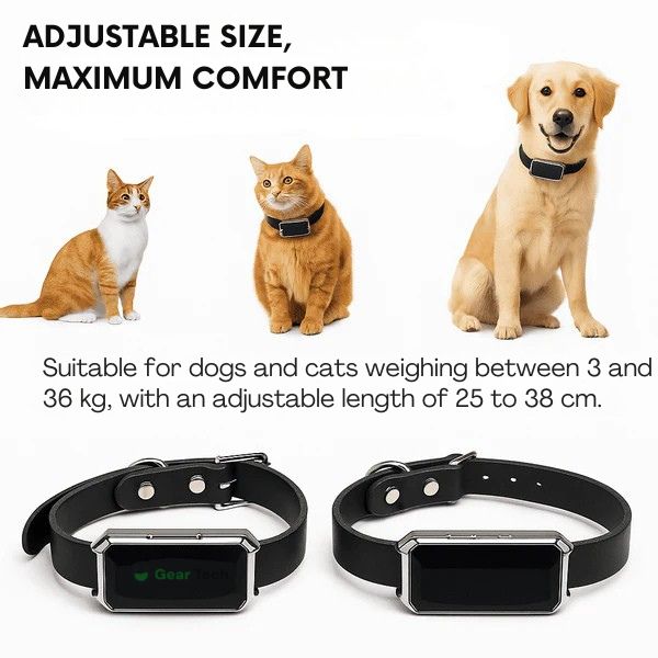 Adjustable Waterproof GPS Pet Locator — Broad Range Tracking