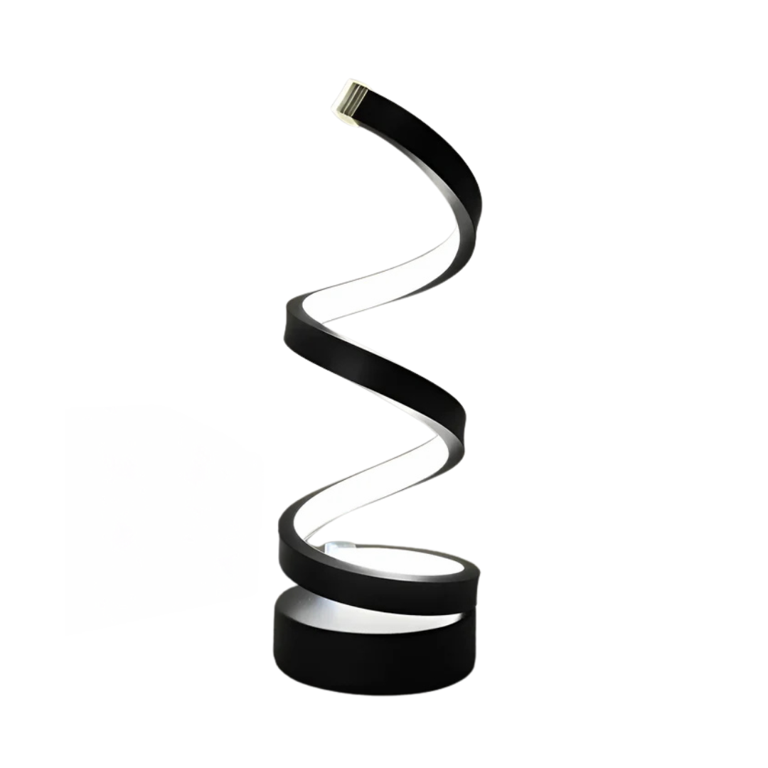 LumaSpire Spiral LED Table Lamp With Battery Power Dimmable And Tunable Light