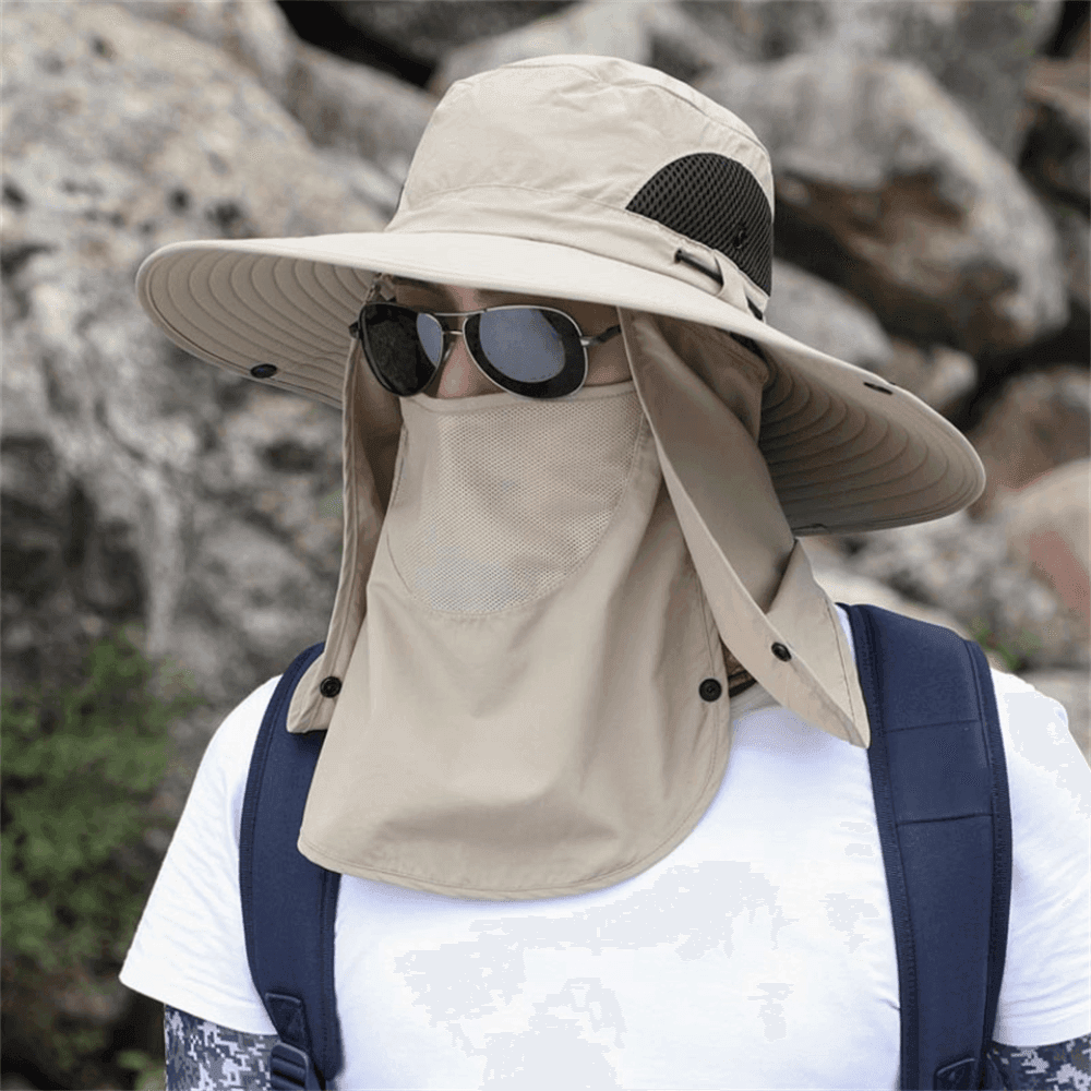 Fiskerihat med bred skygge og god ventilation — fuld solbeskyttelse
