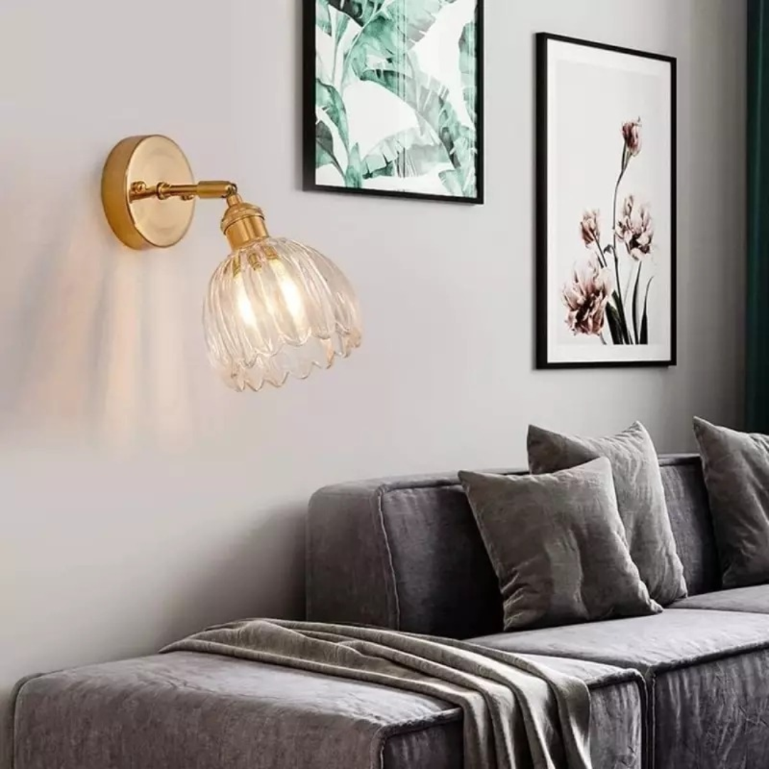Lumira Glass Tulip Wall Light For Bedroom Ambience Soft Glow