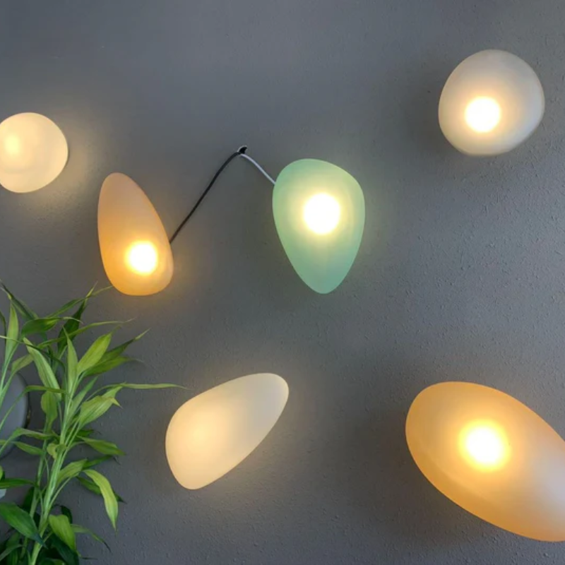 Astraea Wall Lamp With Stained Glass Colorful Vintage Look LED
