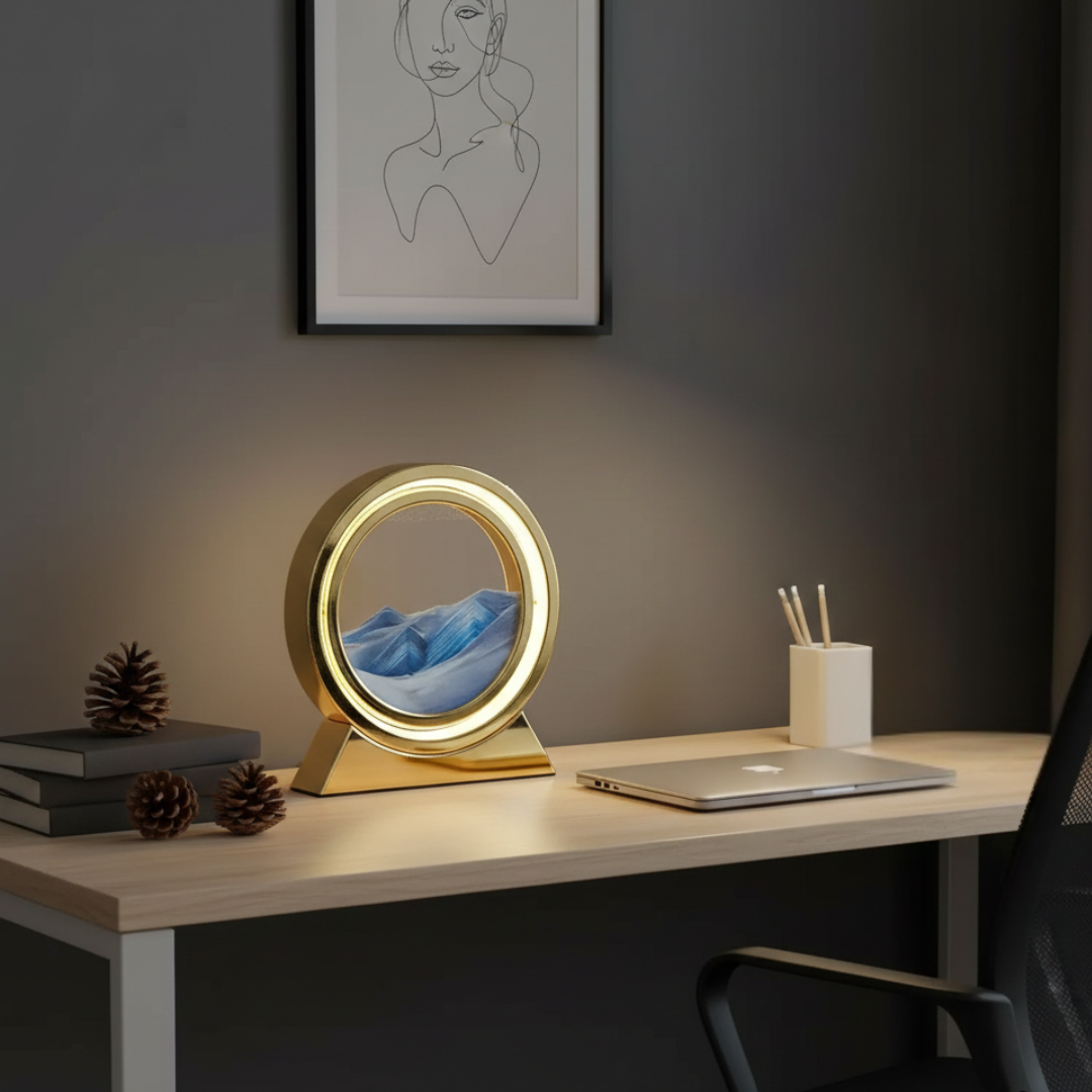 Stolní lampa s kinetickým pískem