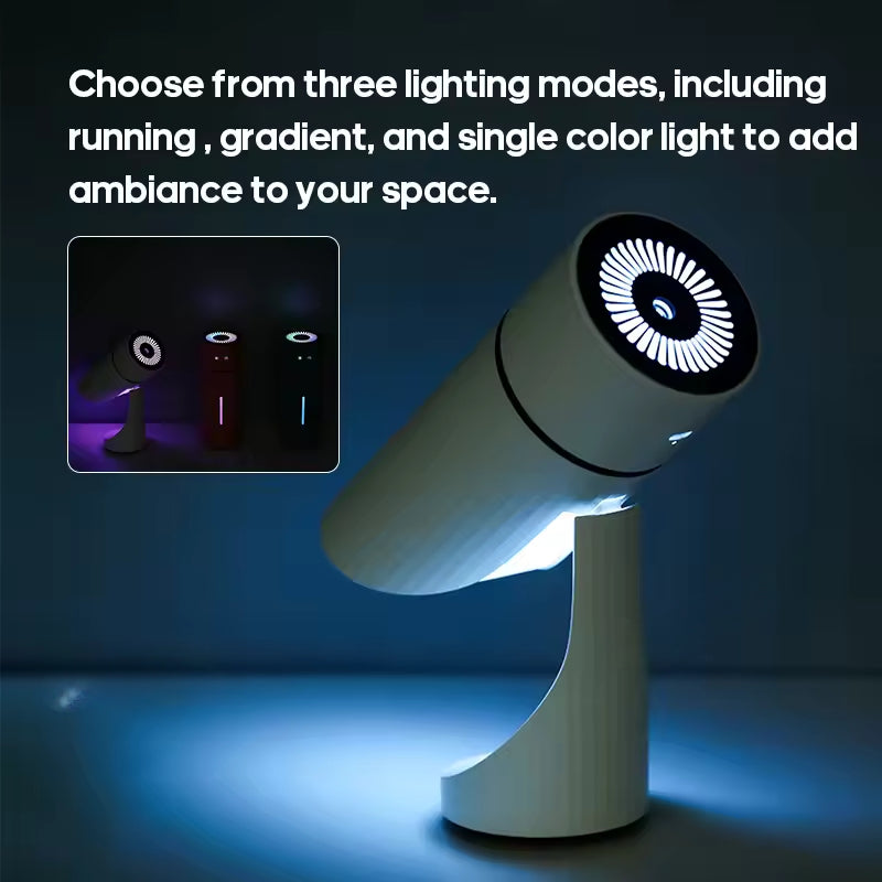 Humidificador ultrasónico de viaje recargable Aerolite — Diseño compacto, niebla silenciosa y brillo LED