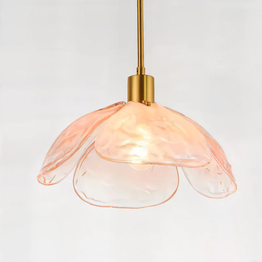 Novara Pendant Light With Colorful Floral Accent For Dining Room Ambiance