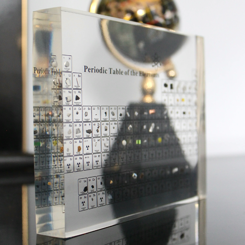 Elementa Lux Backlit Periodic Table Display With Real Samples