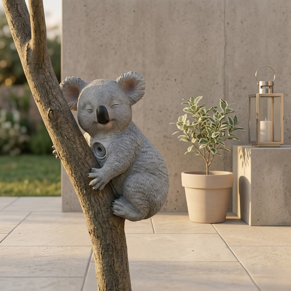 Koala Garden Swing Figurine — 4.5-Inch Miniature Sculpture