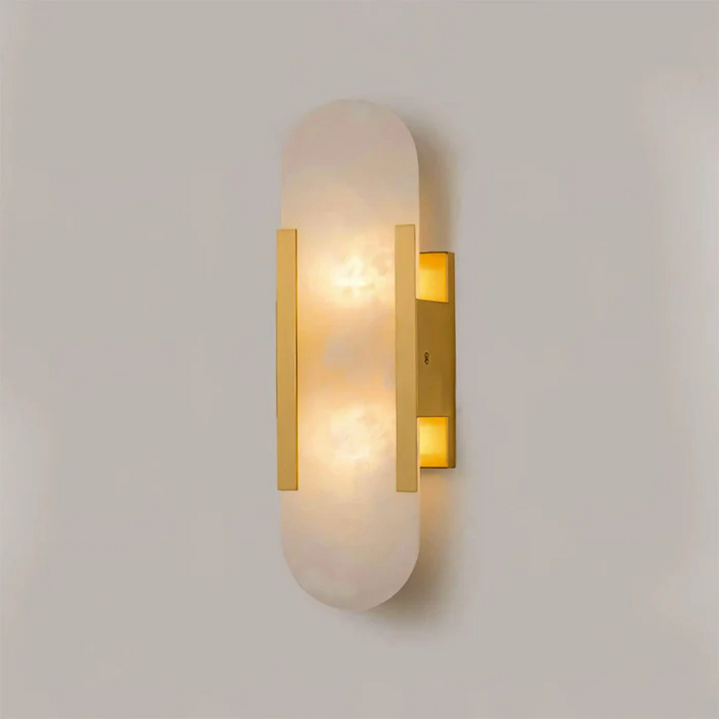Aurora Marble Wall Light In Two Sizes For Ambient Indoor Atmosphere